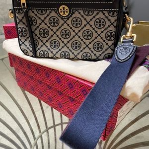 Tory Burch Blue T-Monogram Purse